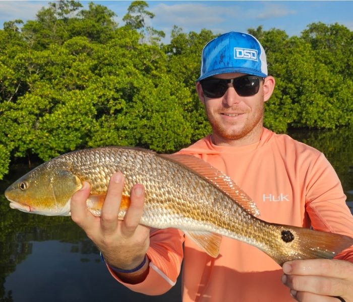 Look at the beautiful colors on this redfish caught near Naples